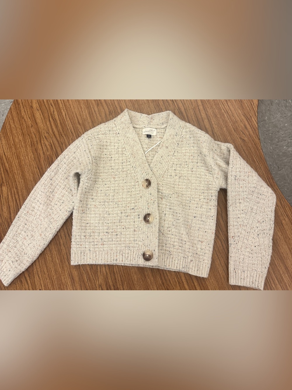 Universal threads Ivory Speckled Button-Front Sweater Cardigan